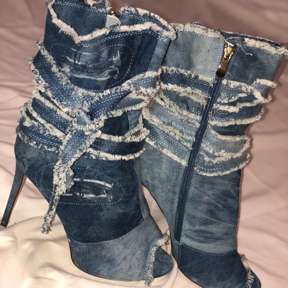jean heel boots